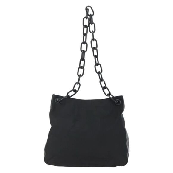 Prada Handbags - Prada Chain Tessuto Black Nylon Shoulder Bag Bag